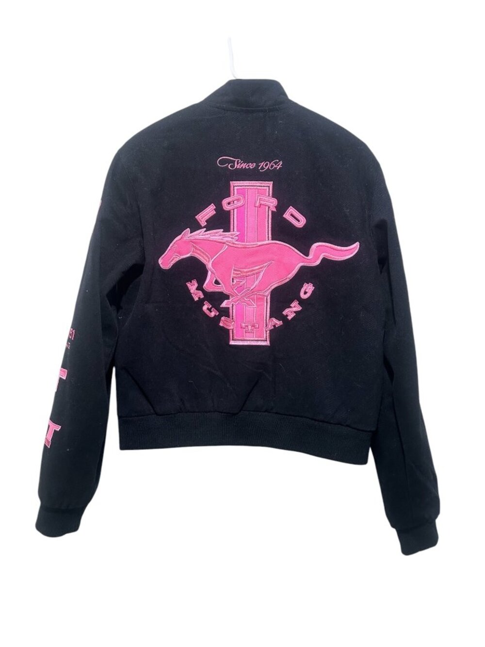 JH Design Ford Mustang Racing Jacket Womens Medium Embroidered Heavy Canvas Y2K - Picture 3 of 16